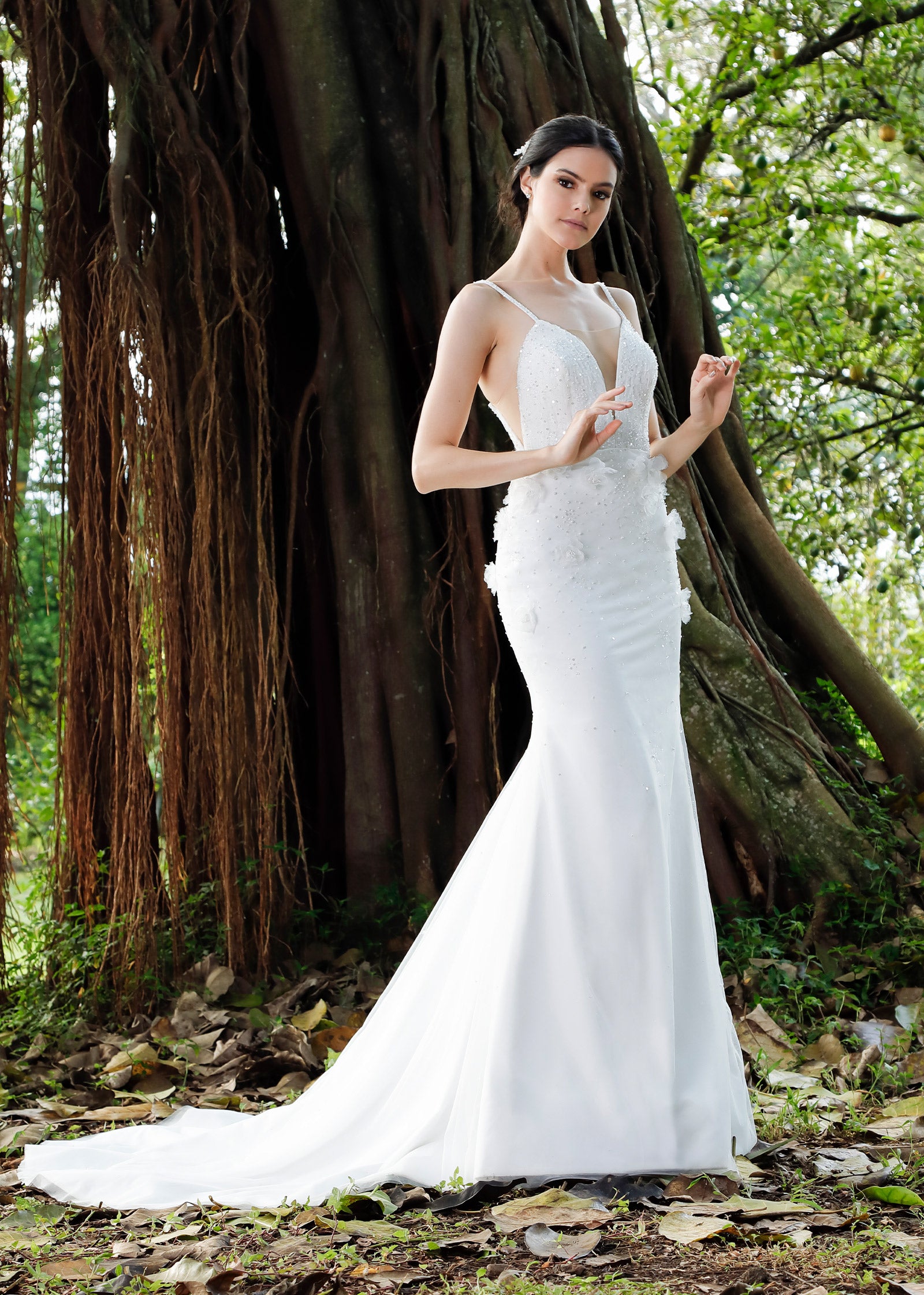 plunge mermaid dress Wedding Dresses | Mermaid Wedding Gown with Plunging Neckline