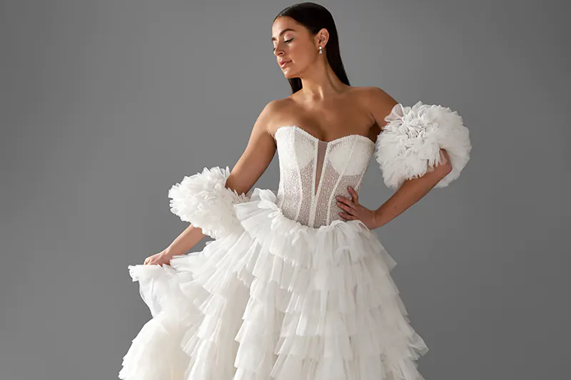 Wedding dress with basque bodice | Bridal Trend
