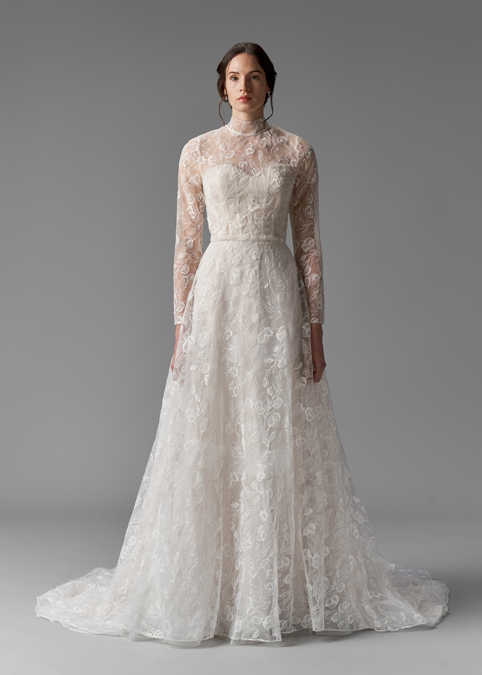 Eliora GownA-line Lace Gown with Sweetheart Corset and Overlay Jacket Lotus Threads Bridal Eliora GownA-line Lace Gown with Sweetheart Corset and Overlay Jacket Lotus Threads Bridal
