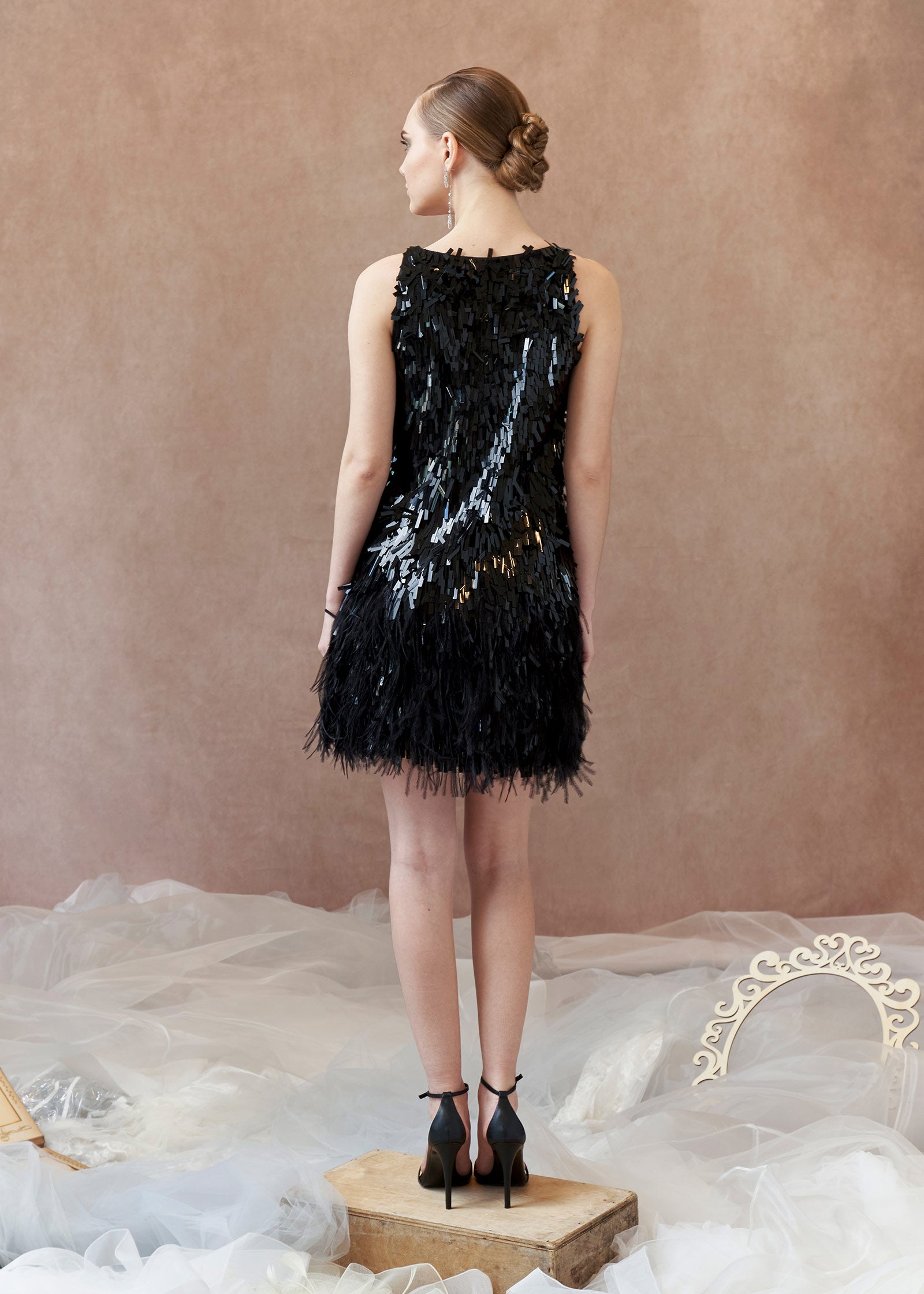 art deco sequin dress Art Deco Sequin Fringe Mini Dress Style Eleven Inc