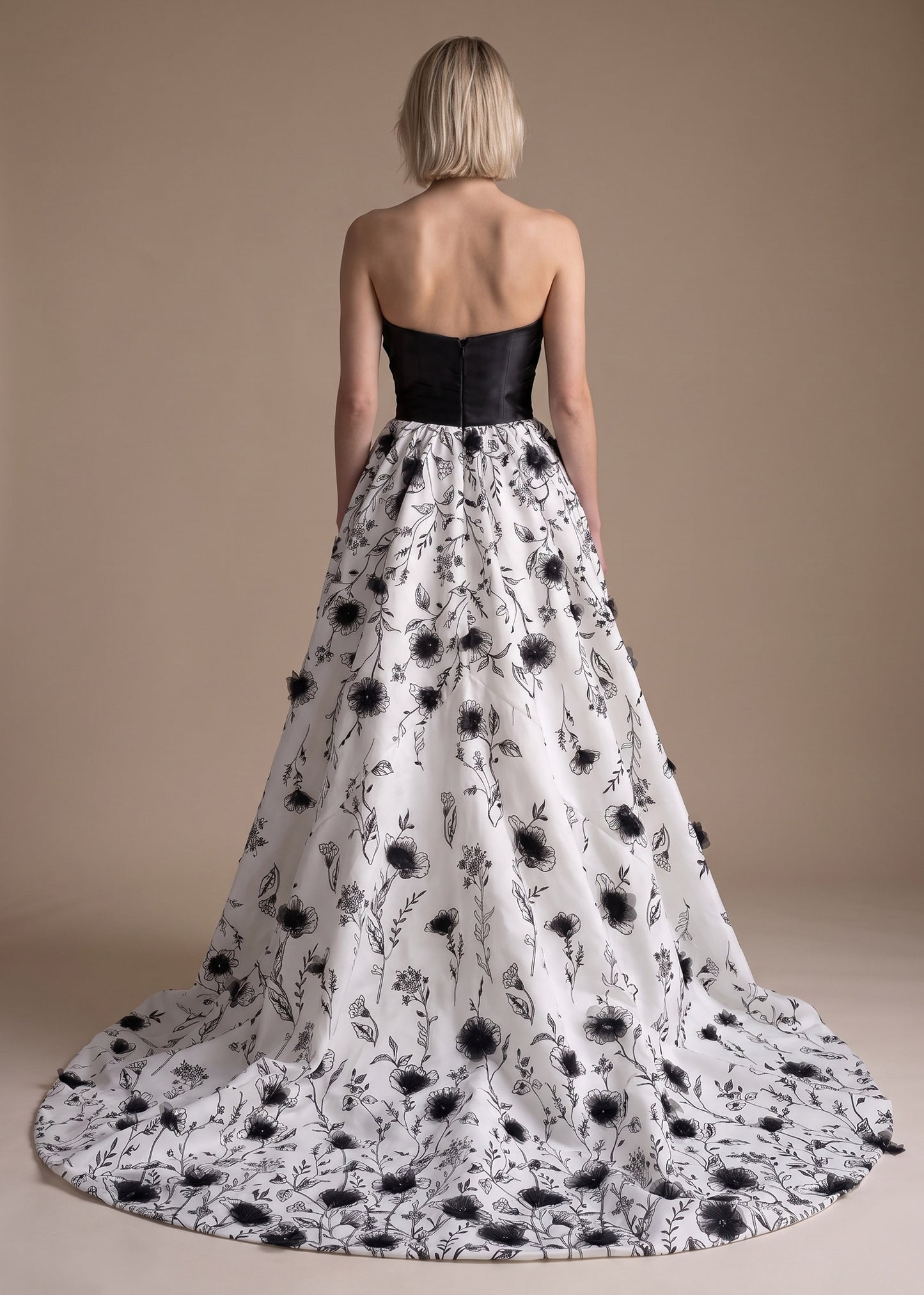 Mikado Mermaid Gown and Removable Satin Ball Gown Skirt