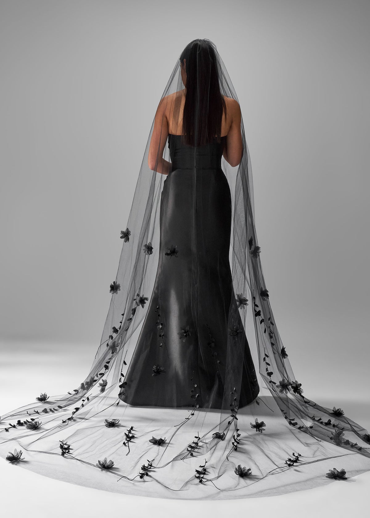 BLACK CATHEDRAL VEIL Black Cathedral Wedding Veil (#Galena) | Dream Dresses by P.M.N main image 2