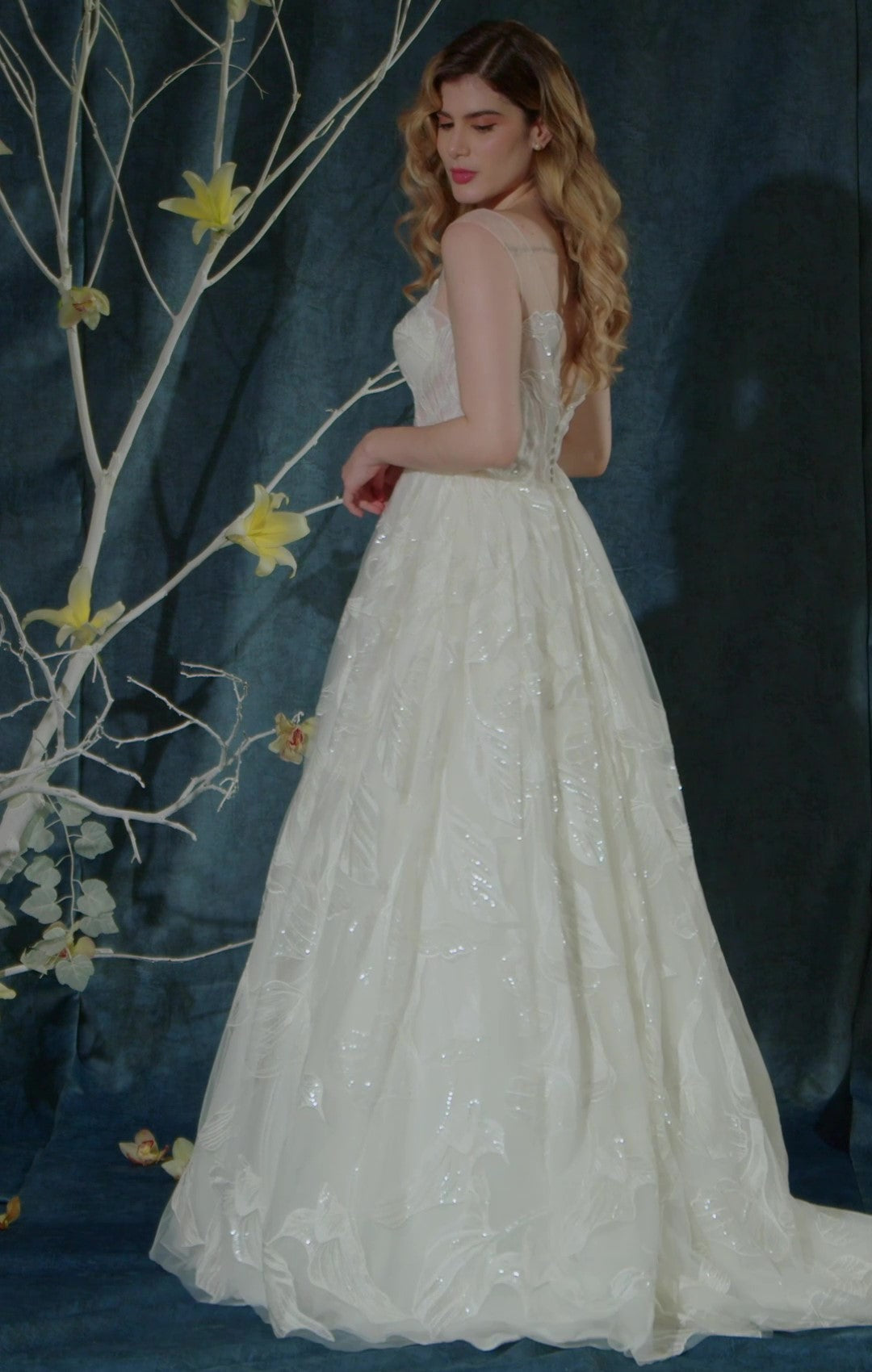 Trendy Satin Sweetheart Ball Gown Bridal Gowns TWA104